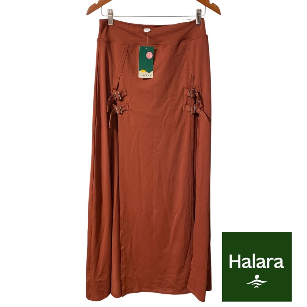 HALARA High Waisted Decorative Buckle 2-in-1 Maxi Casual Skirt